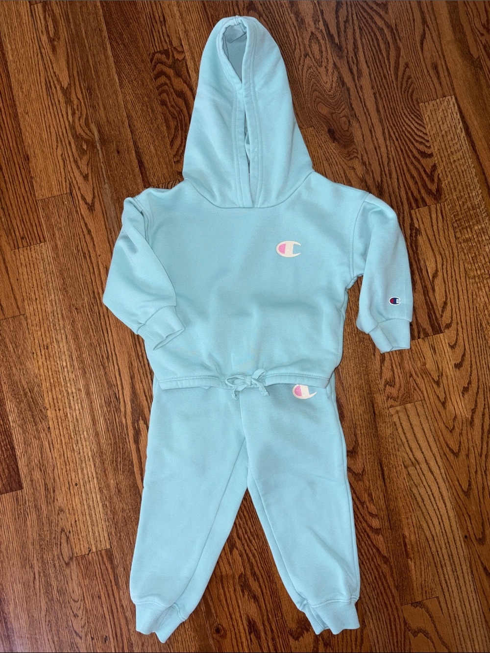 Champion Girls' Light Blue Hoodie & Jogger Set 2T